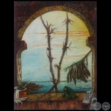 Lejana vista - Pintura a la témpera - Obra de Vicente González Delgado